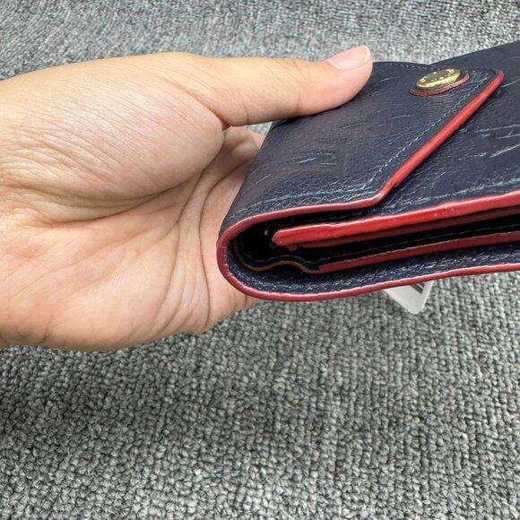 Authentic Louis Vuitton Victorine Navy Monogram Leather Wallet - Picture 7 of 15